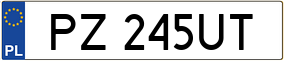 Trailer License Plate